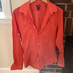 H&M Orange Button Up.
